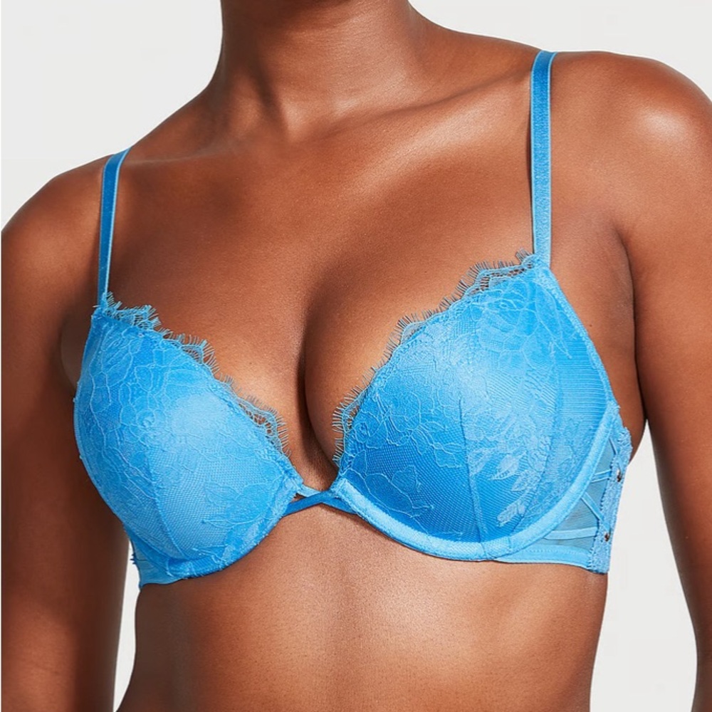 Victoria’s Secret Bobmbshell Rose Lace & Grommet Push-Up Bra New With Tags! 34D